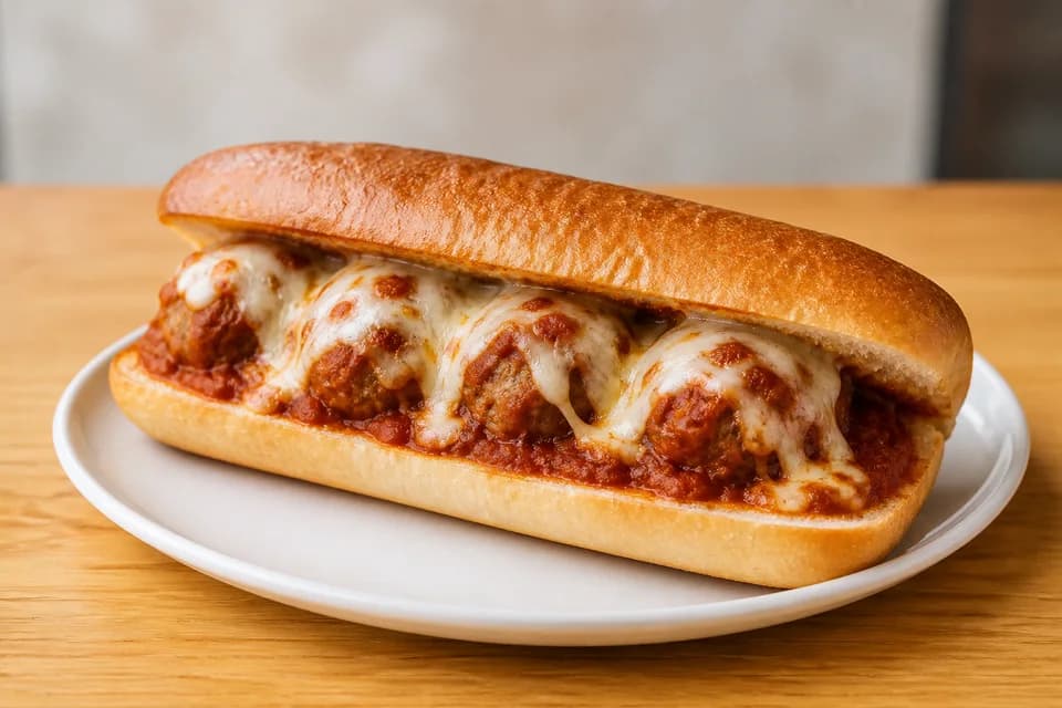 Meatball Parmesan hero